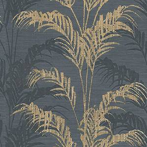 Purchase 4168-17741 Advantage Wallpaper, Rattan Charcoal Palm - Kitchen & Bath 2