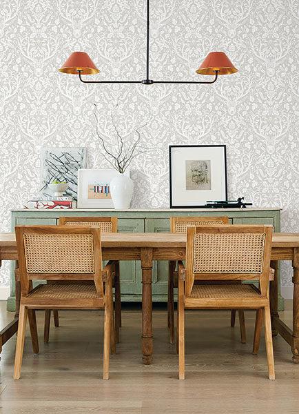 Purchase 4169-12701 Chesapeake Wallpaper, Kiwassa Grey Antler Damask - Oak & Moss1
