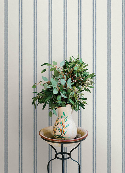 Purchase 4169-13075 Chesapeake Wallpaper, Johnny Blue Stripes - Oak & Moss12
