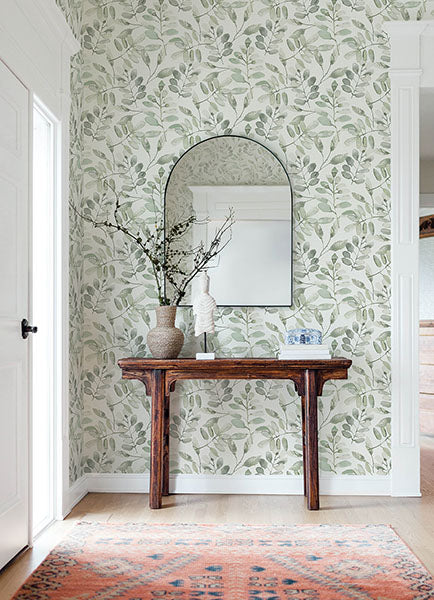 Purchase 4169-13911 Chesapeake Wallpaper, Pinnate Green Leaves - Oak & Moss1