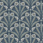 Purchase 4169-27600 Chesapeake Wallpaper, Tap Root Dark Blue Floral Damask - Oak & Moss