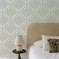 Purchase 4169-27602 Chesapeake Wallpaper, Tap Root Light Blue Floral Damask - Oak & Moss1