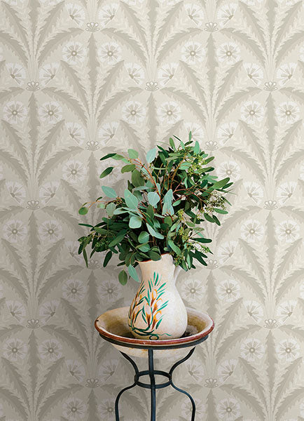 Purchase 4169-27603 Chesapeake Wallpaper, Tap Root Beige Floral Damask - Oak & Moss12