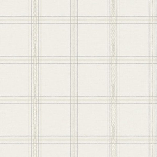 Purchase 4169-27606 Chesapeake Wallpaper, Auberge White Plaid - Oak & Moss
