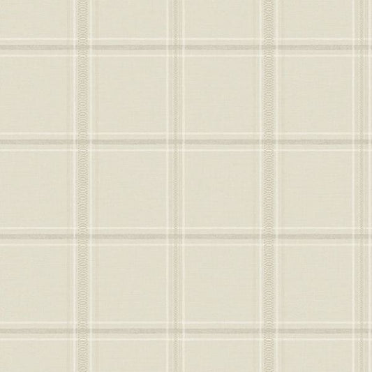 Purchase 4169-27607 Chesapeake Wallpaper, Auberge Ivory Plaid - Oak & Moss