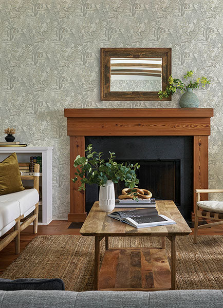 Purchase 4169-83103 Chesapeake Wallpaper, Holt Neutral Woodland - Oak & Moss1