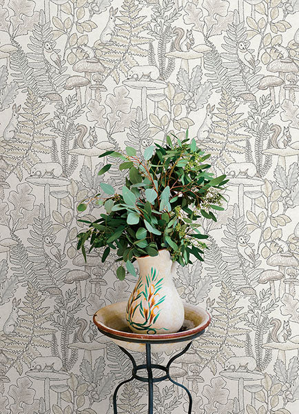 Purchase 4169-83103 Chesapeake Wallpaper, Holt Neutral Woodland - Oak & Moss12