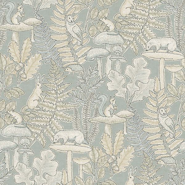 Purchase 4169-83104 Chesapeake Wallpaper, Holt Seafoam Woodland - Oak & Moss