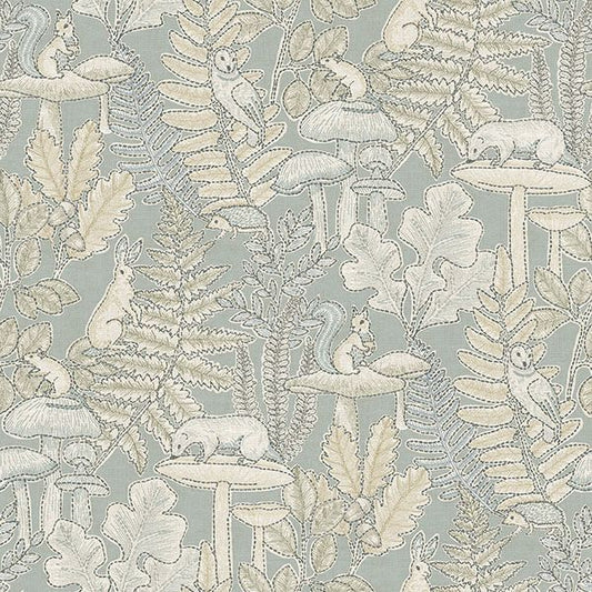 Purchase 4169-83104 Chesapeake Wallpaper, Holt Seafoam Woodland - Oak & Moss