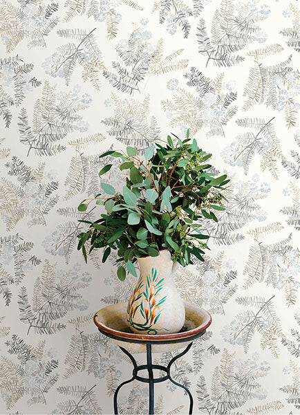 Purchase 4169-83107 Chesapeake Wallpaper, Frith Light Blue Botanical - Oak & Moss12