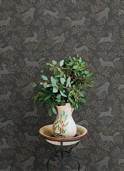 Purchase 4169-83114 Chesapeake Wallpaper, Revelry Black Forest Frolic - Oak & Moss12