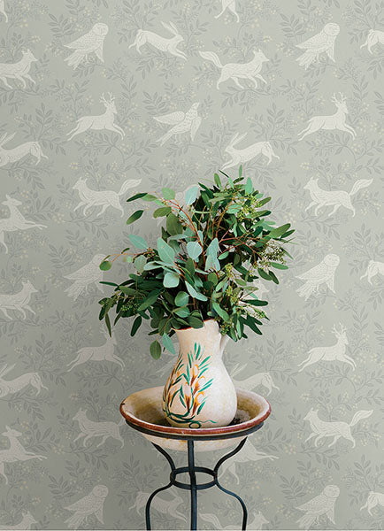 Purchase 4169-83115 Chesapeake Wallpaper, Revelry Sage Forest Frolic - Oak & Moss12