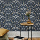Purchase 4169-83118 Chesapeake Wallpaper, Mystic Moth Navy Forest Magic - Oak & Moss1