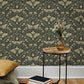 Purchase 4169-83120 Chesapeake Wallpaper, Mystic Moth Dark Green Forest Magic - Oak & Moss1