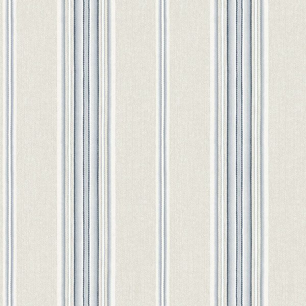 Purchase 4169-83123 Chesapeake Wallpaper, Calvados Blue Linen Stripe - Oak & Moss