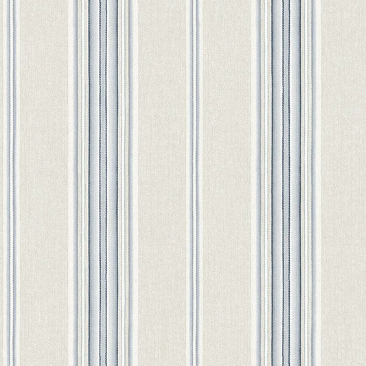 Purchase 4169-83123 Chesapeake Wallpaper, Calvados Blue Linen Stripe - Oak & Moss