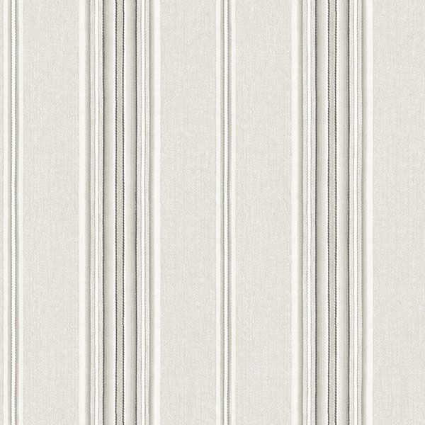 Purchase 4169-83124 Chesapeake Wallpaper, Calvados Grey Linen Stripe - Oak & Moss