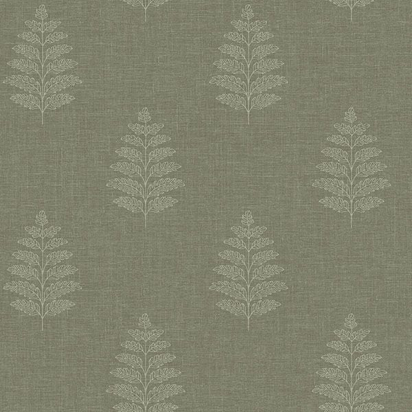 Purchase 4169-83126 Chesapeake Wallpaper, Frond Dark Green Leaf - Oak & Moss