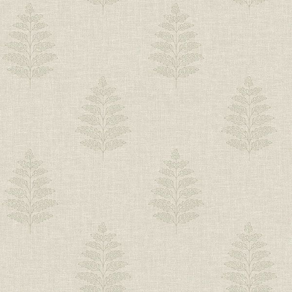 Purchase 4169-83129 Chesapeake Wallpaper, Frond Beige Leaf - Oak & Moss