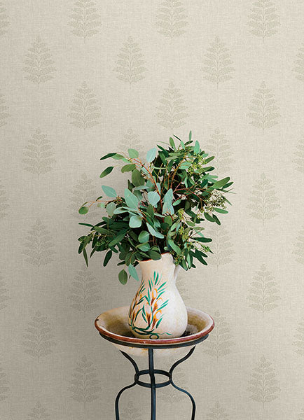 Purchase 4169-83129 Chesapeake Wallpaper, Frond Beige Leaf - Oak & Moss12