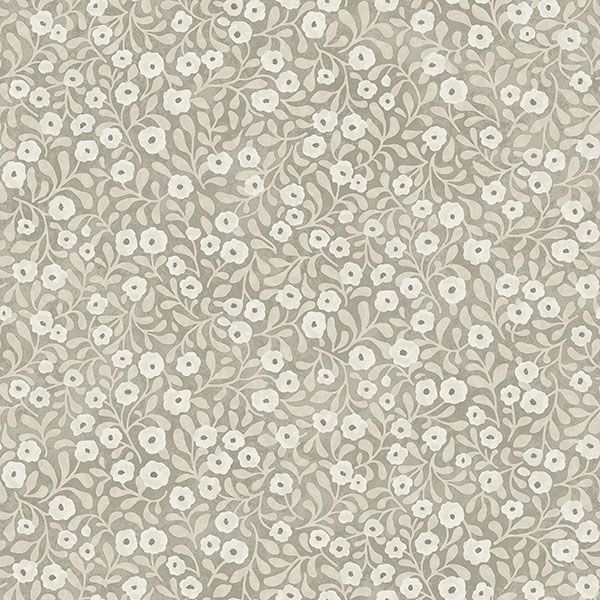Purchase 4169-83131 Chesapeake Wallpaper, Poppy Trail Grey Floral - Oak & Moss