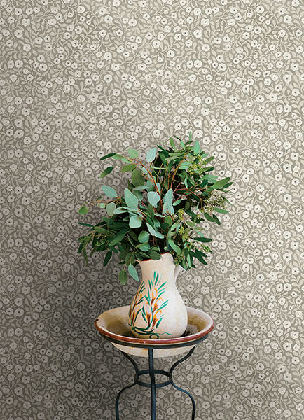 Purchase 4169-83131 Chesapeake Wallpaper, Poppy Trail Grey Floral - Oak & Moss12