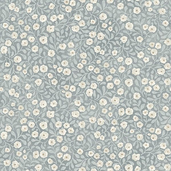Purchase 4169-83134 Chesapeake Wallpaper, Poppy Trail Light Blue Floral - Oak & Moss
