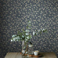 Purchase 4169-83135 Chesapeake Wallpaper, Poppy Trail Dark Blue Floral - Oak & Moss1