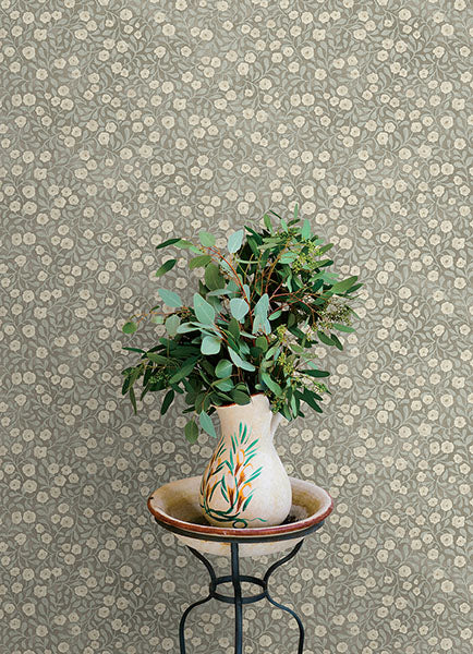 Purchase 4169-83136 Chesapeake Wallpaper, Poppy Trail Aqua Floral - Oak & Moss12