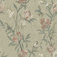 Purchase 4169-83138 Chesapeake Wallpaper, Tea Olive Green Finch Frolic - Oak & Moss
