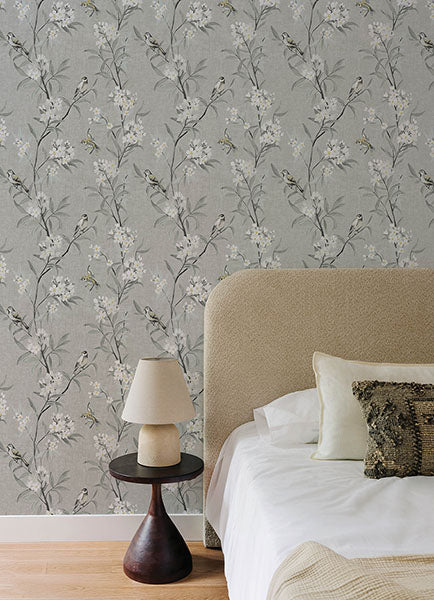Purchase 4169-83141 Chesapeake Wallpaper, Tea Olive Gray Finch Frolic - Oak & Moss1