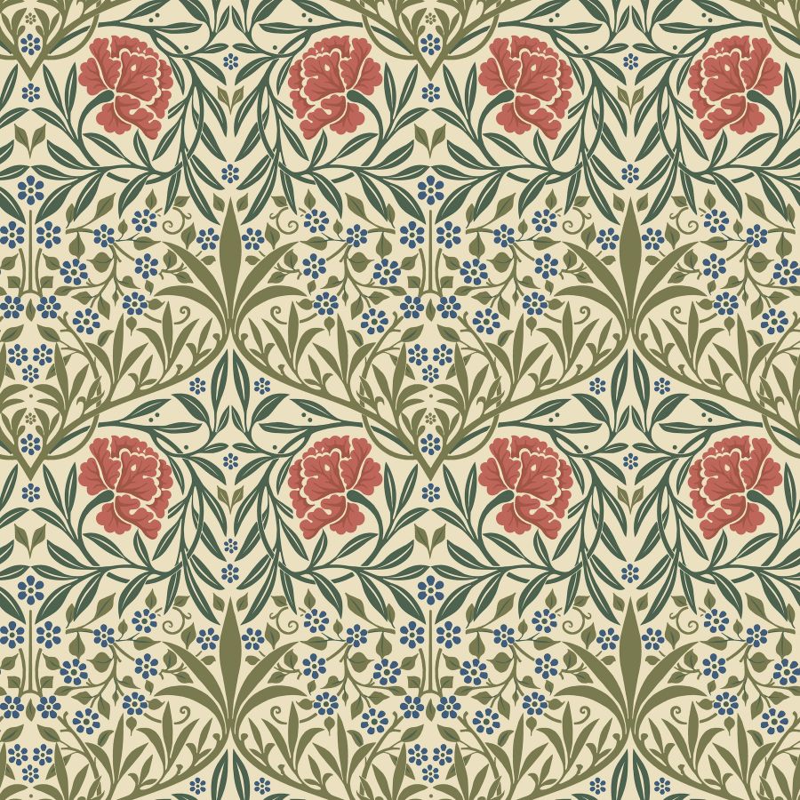 Purchase 4171-82043 A-Street Wallpaper, Oxford Union Green Floral Vines - Hidden Treasures 2