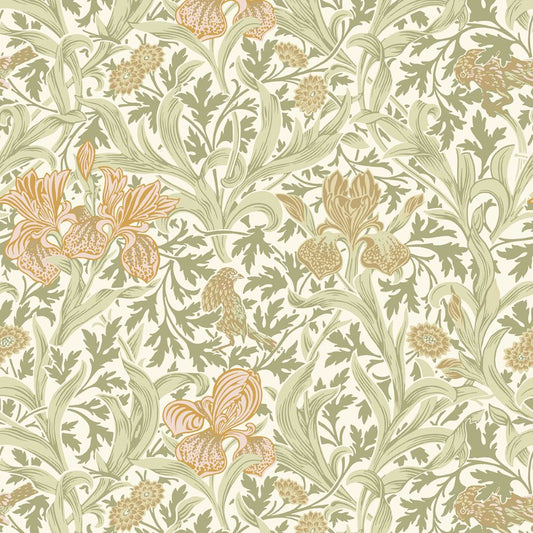 Purchase 4171-82049 A-Street Wallpaper, Iris Light Green Wild Gardens - Hidden Treasures 2