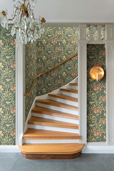 Purchase 4171-82051 A-Street Wallpaper, Iris Navy Wild Gardens - Hidden Treasures 21