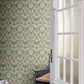 Purchase 4171-82059 A-Street Wallpaper, Myrtle Sea Green Floral Ogee - Hidden Treasures 21