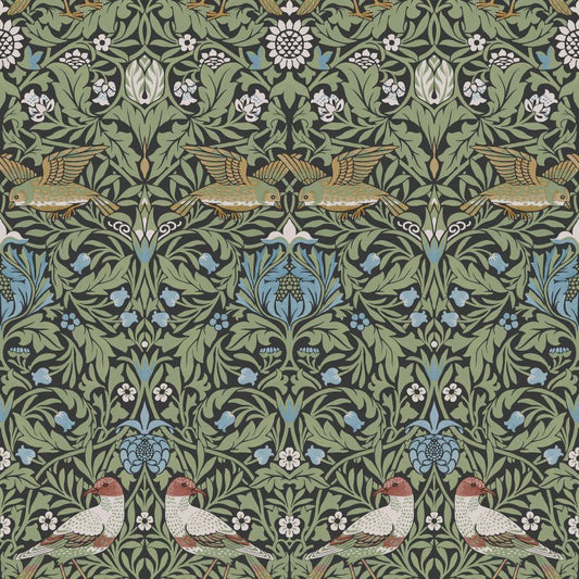 Purchase 4171-82062 A-Street Wallpaper, Bird Multicolor Floral Thicket - Hidden Treasures 2