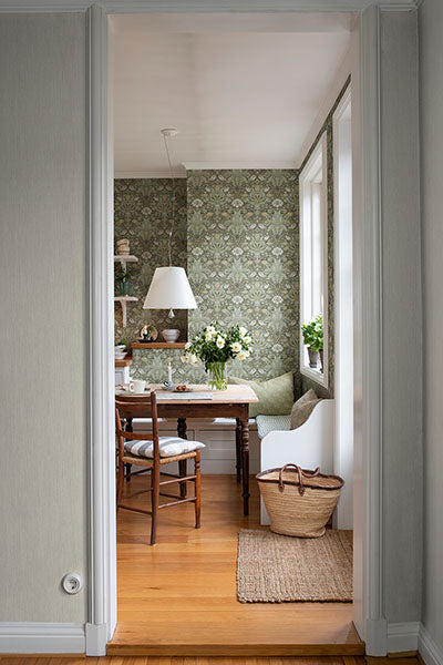 Purchase 4171-82067 A-Street Wallpaper, Spring Thicket Green Tulip Damask - Hidden Treasures 21