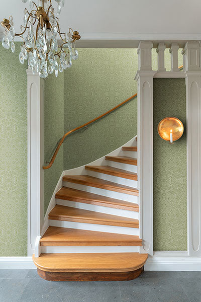 Purchase 4171-82071 A-Street Wallpaper, Ceiling Green Intricate Floral - Hidden Treasures 21