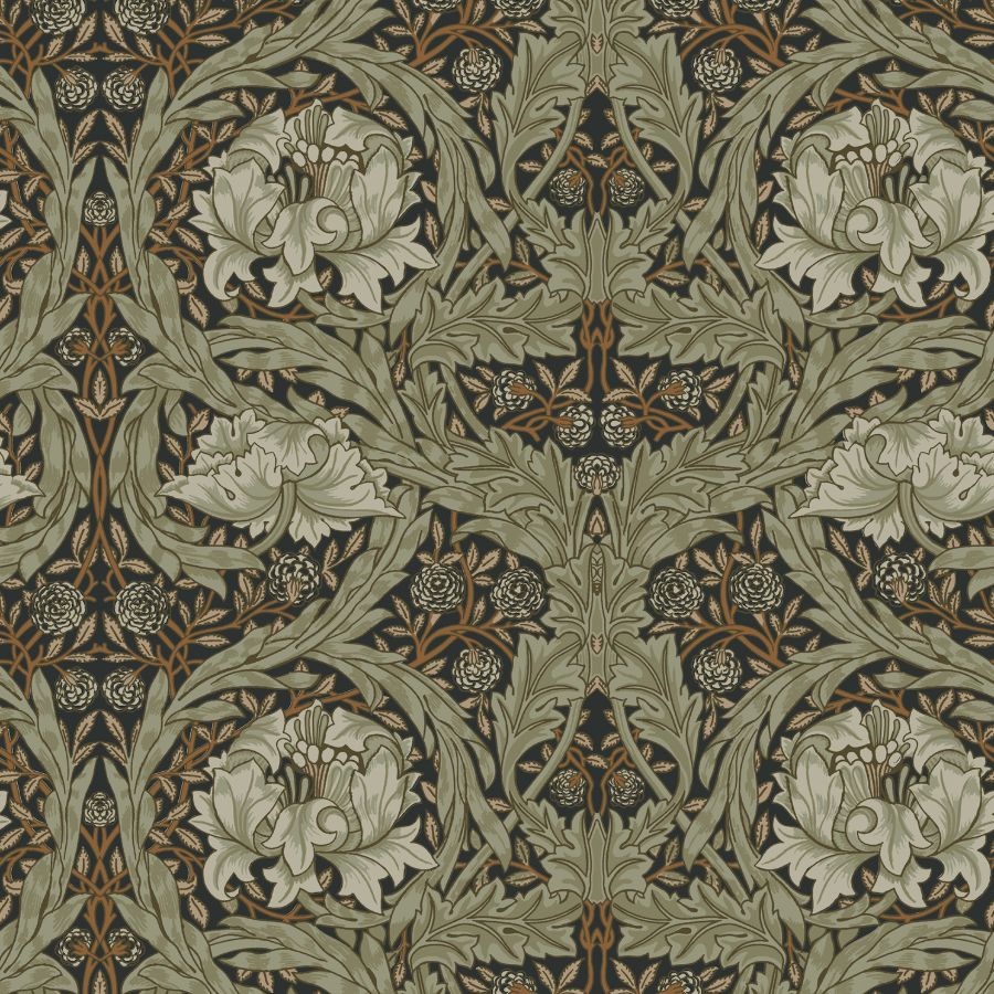 Purchase 4171-82073 A-Street Wallpaper, African Marigold Black Floral - Hidden Treasures 2