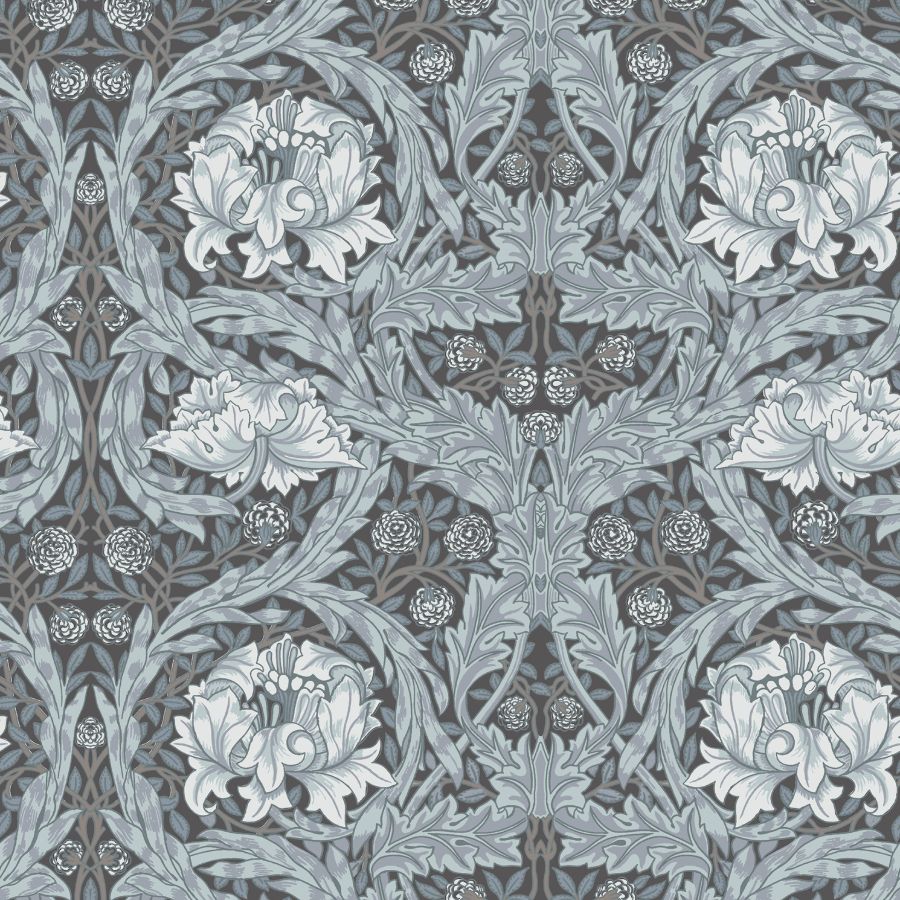 Purchase 4171-82074 A-Street Wallpaper, African Marigold Dark Blue Floral - Hidden Treasures 2