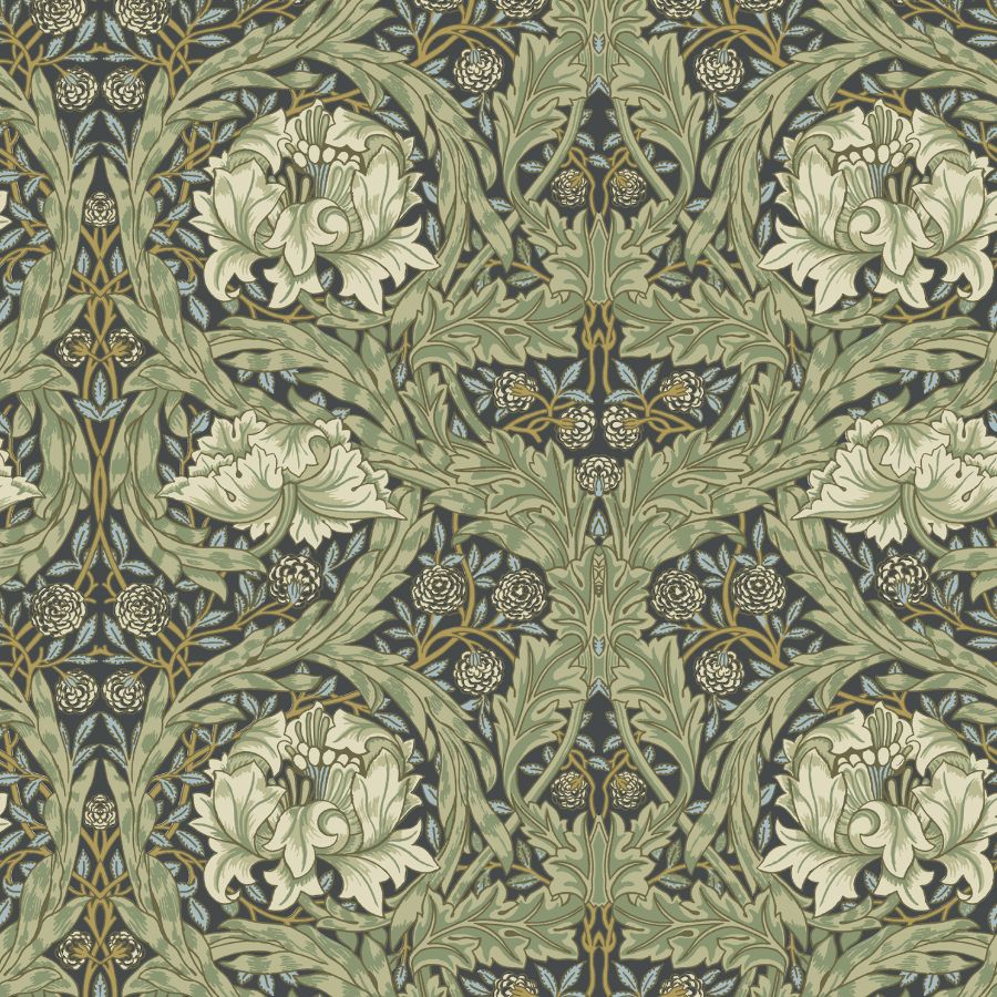 Purchase 4171-82075 A-Street Wallpaper, African Marigold Sea Green Floral - Hidden Treasures 2