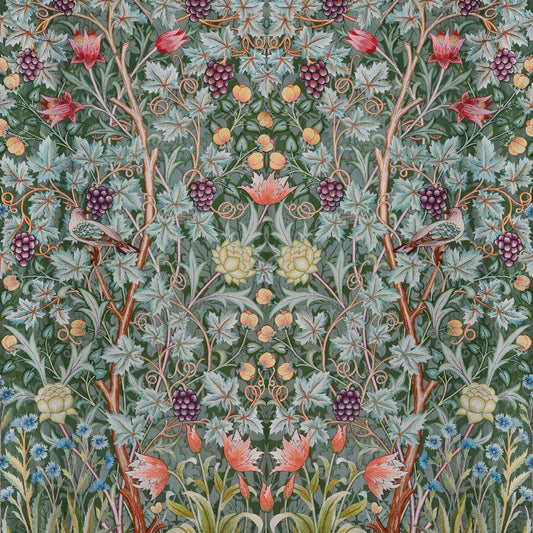 Purchase 4171-HT84001 A-Street Wallpaper, Vine Embroidery Sea Green Wall Mural - Hidden Treasures 2