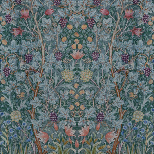 Purchase 4171-HT84002 A-Street Wallpaper, Vine Embroidery Teal Wall Mural - Hidden Treasures 2