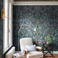 Purchase 4171-HT84002 A-Street Wallpaper, Vine Embroidery Teal Wall Mural - Hidden Treasures 21