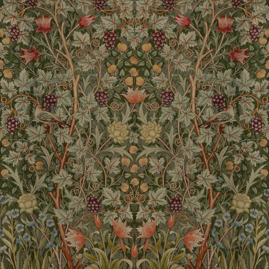 Purchase 4171-HT84003 A-Street Wallpaper, Vine Embroidery Dark Green Wall Mural - Hidden Treasures 2