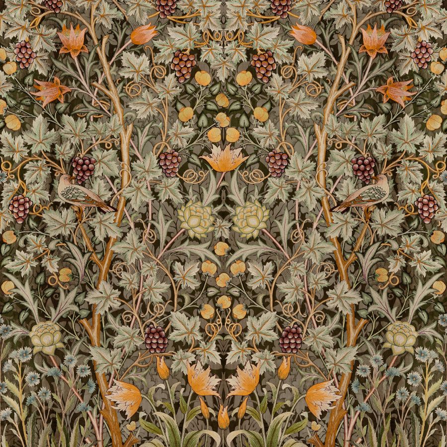 Purchase 4171-HT84004 A-Street Wallpaper, Vine Embroidery Green Wall Mural - Hidden Treasures 2