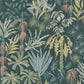 Purchase 4172-27480 A-Street Wallpaper, Everglades Dark Green Botanical - Sea Salt
