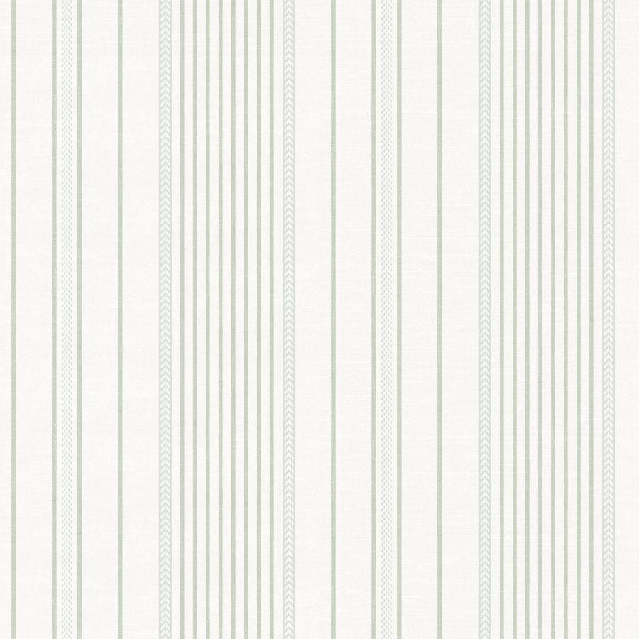 Purchase 4172-27485 A-Street Wallpaper, Navarres Stripe Light Green Faux Linen - Sea Salt