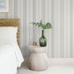 Purchase 4172-27486 A-Street Wallpaper, Navarres Stripe Charcoal Faux Linen - Sea Salt12
