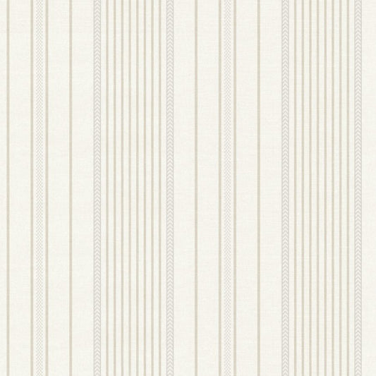 Purchase 4172-27487 A-Street Wallpaper, Navarres Stripe Neutral Faux Linen - Sea Salt